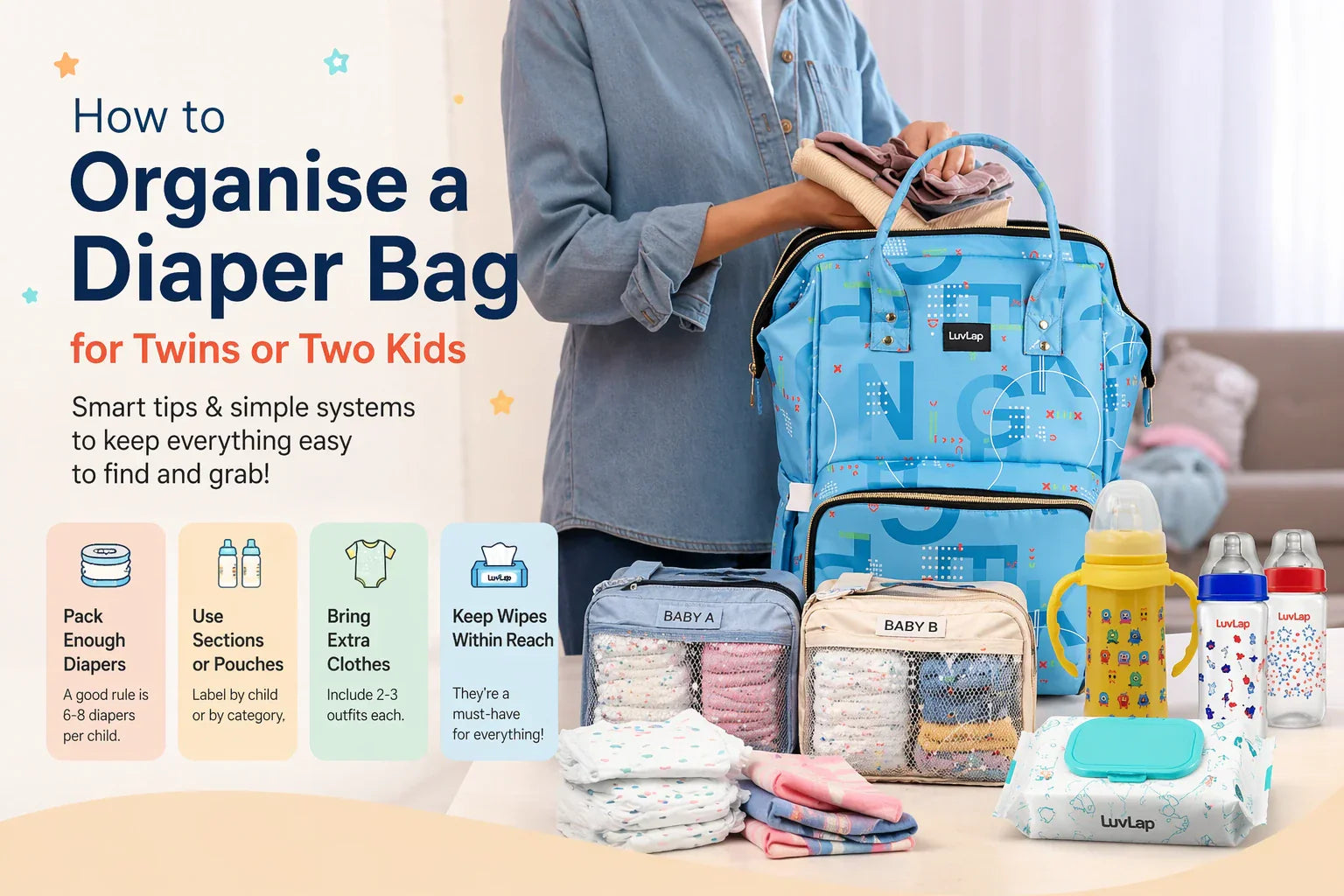 baby backpack for two kids Qualyphant Extra Large Diaper Bag 2 Expandable 30-38L an easy Oioi Multitasker Nappy Backpack for