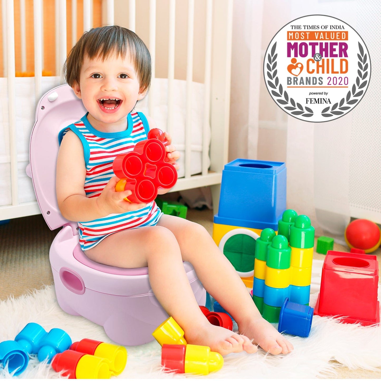 Hippo Dippo Baby Potty Seat, Pink