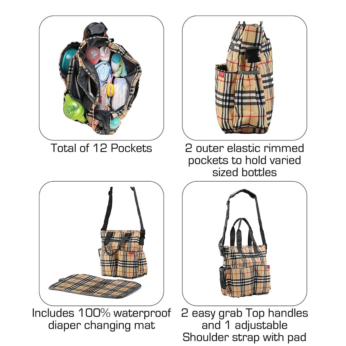 Adore Diaper Bag, Brown