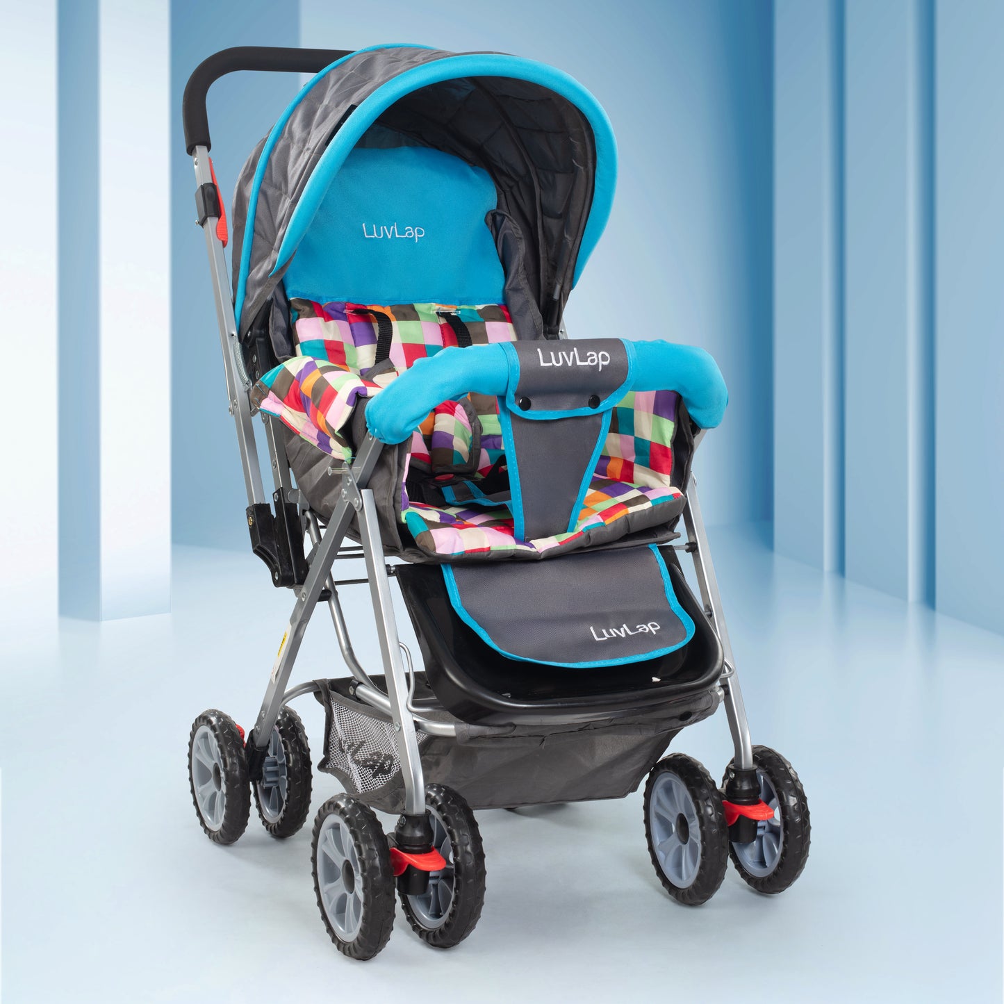 Sunshine Stroller/Pram, Easy Fold, for Newborn Baby/Kids, 0-3 Years (Teal)