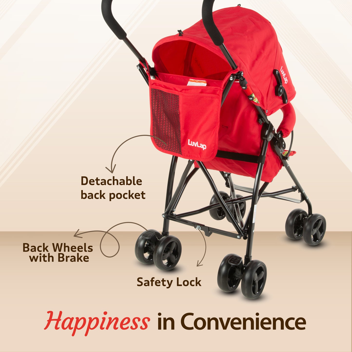 Tutti Frutti Baby Stroller Buggy, Red