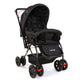 Starshine Baby Stroller/Pram for 0 to 3 Years, New Born/Toddler/Kid, Lightweight, Adjustable backrest, 360° Swivel Wheel, Large Storage Basket, Reversible Handlebar (Black)