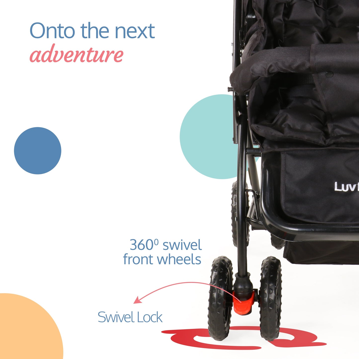 Starshine Baby Stroller/Pram for 0 to 3 Years, New Born/Toddler/Kid, Lightweight, Adjustable backrest, 360° Swivel Wheel, Large Storage Basket, Reversible Handlebar (Black)