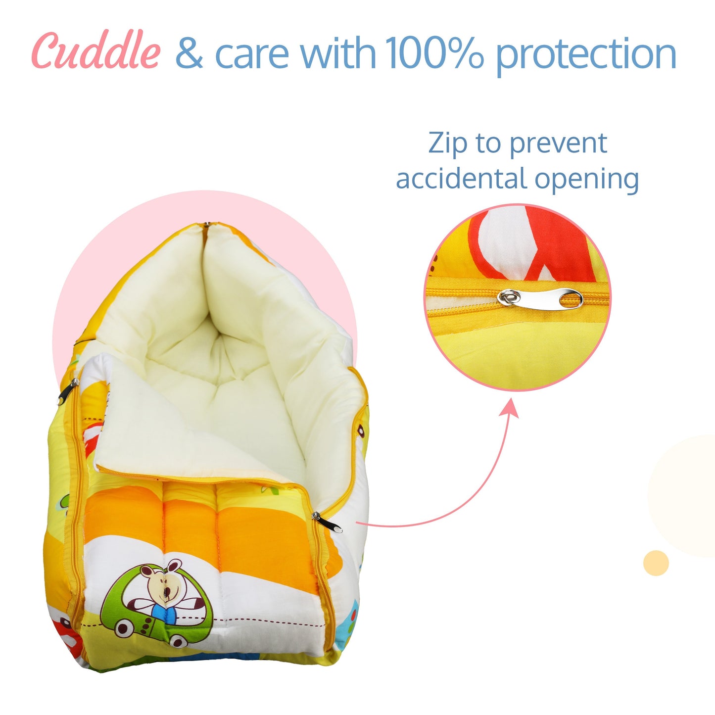 3 In 1 Baby Sleeping Bag (Cars Print, Multicolor)