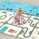 Cityscape Double Sided Water Proof Baby Floor Mat, Multicolor, Reversible Floor mats for Kids, Baby mats for Floor, Crawling Baby, Extra Large Size, 6'5