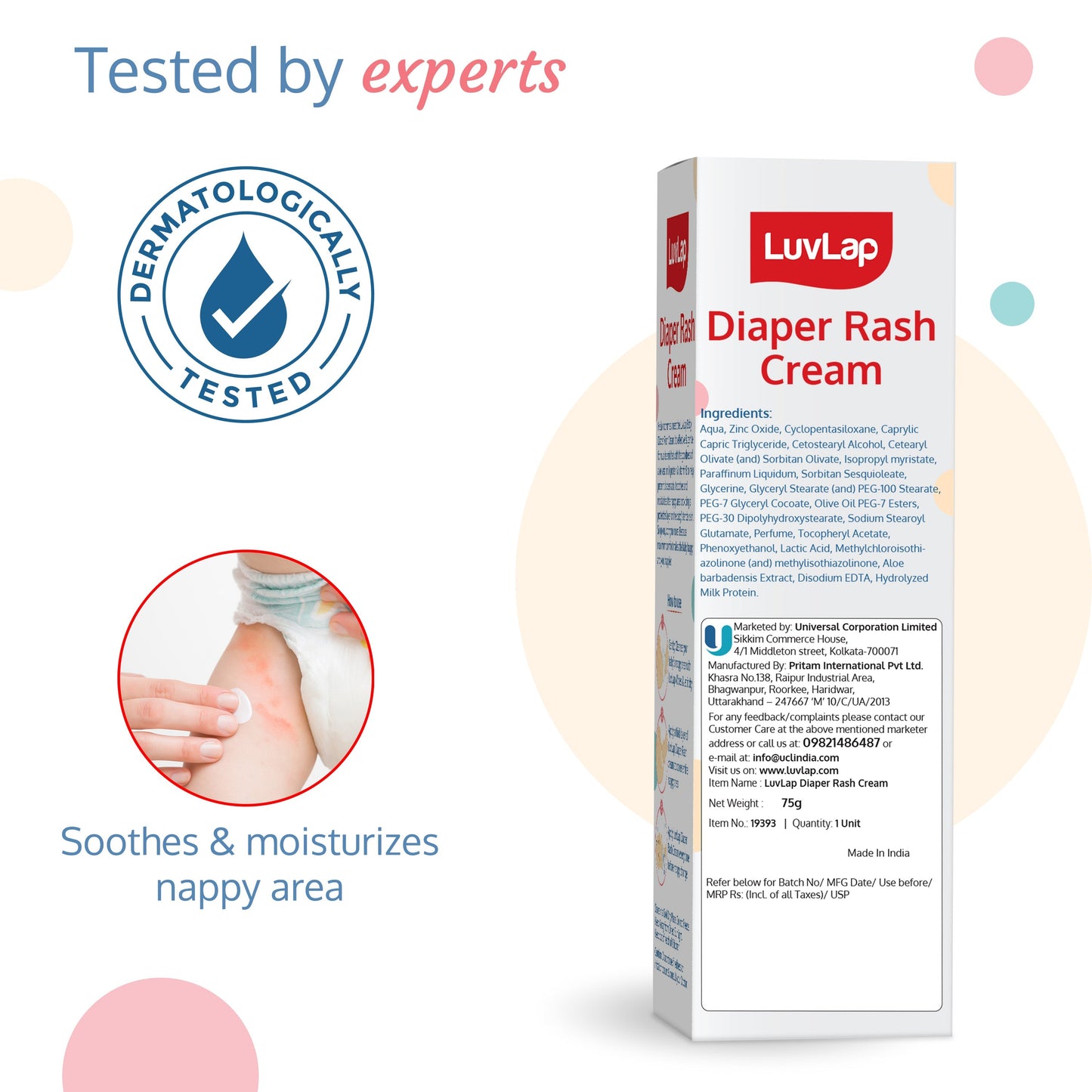 Baby Diaper Rash Cream, 75G