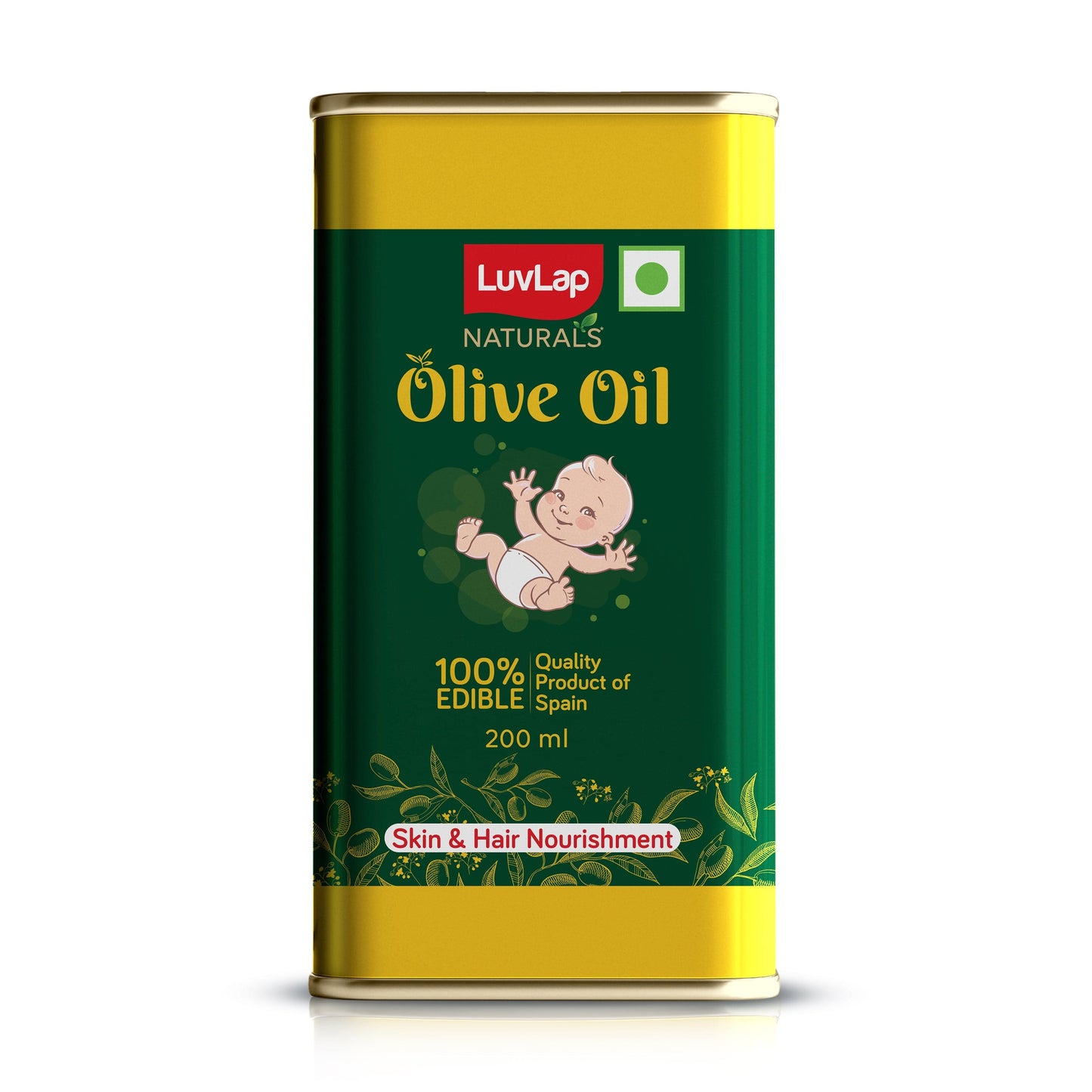 Naturals Baby Body Massage Olive Oil, 200 ML, Spanish Premium Olive Oil, Enhances Bone & Muscle Strength
