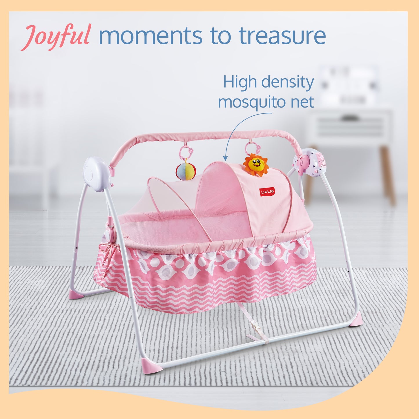 Delight Electric Baby Swing Cradle (Pink)