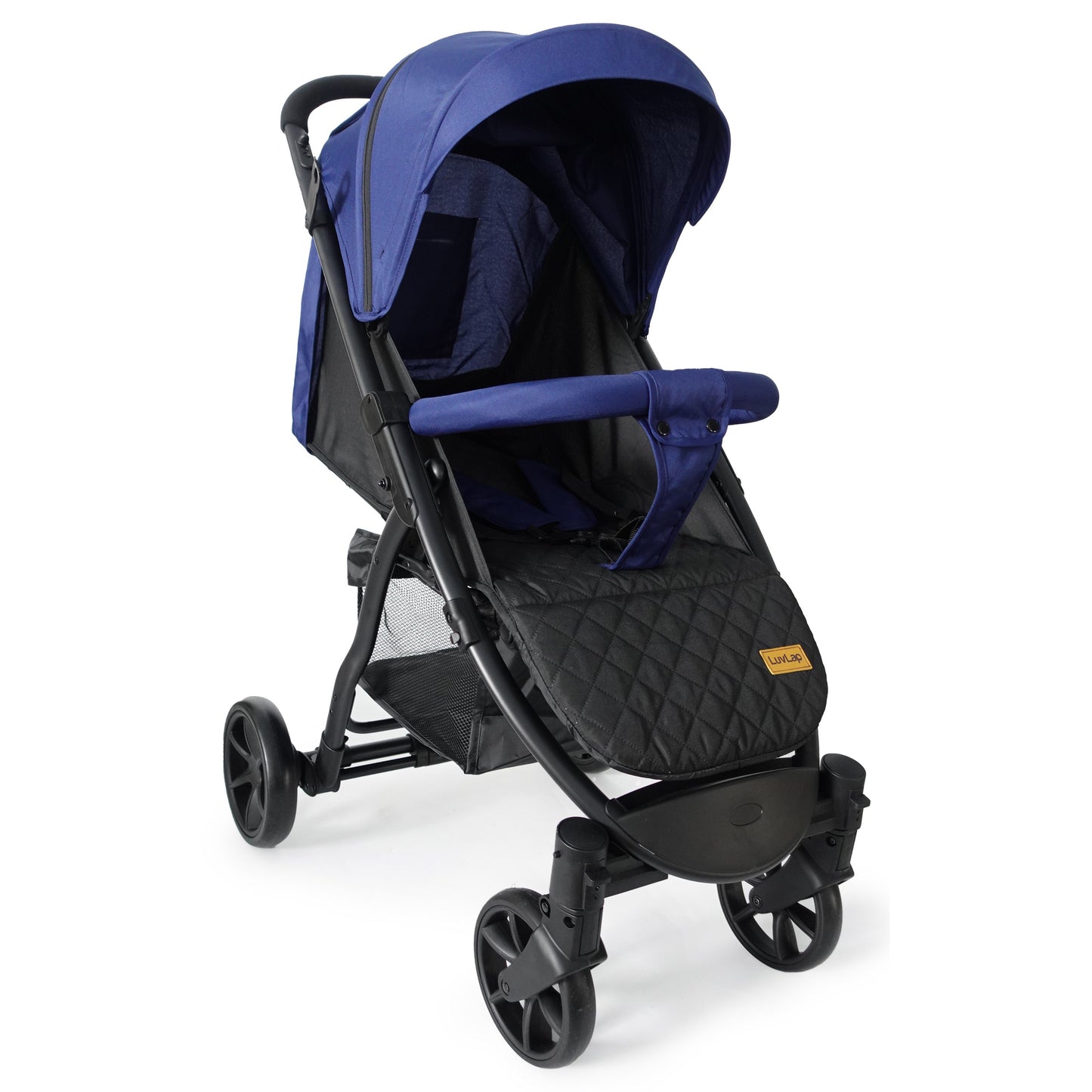 Primo Baby Stroller/Pram with 5 Point Safety Harness, EN1888-2 Certified, Looking Window, Multi Level Recline & Adjustable footrest, Extendable Canopy, Blue