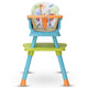 Multifunction 6 in 1 High Chair used as Baby High, Booster, Small Dining Chair, (Green & Blue)