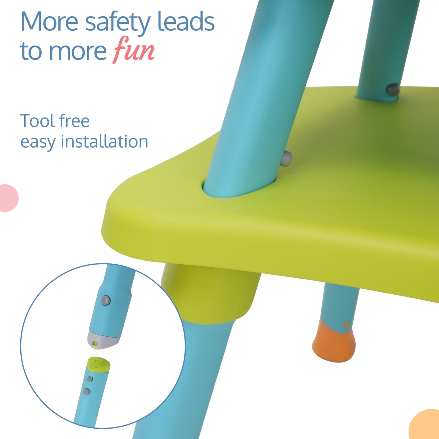 Multifunction 6 in 1 High Chair used as Baby High, Booster, Small Dining Chair, (Green & Blue)