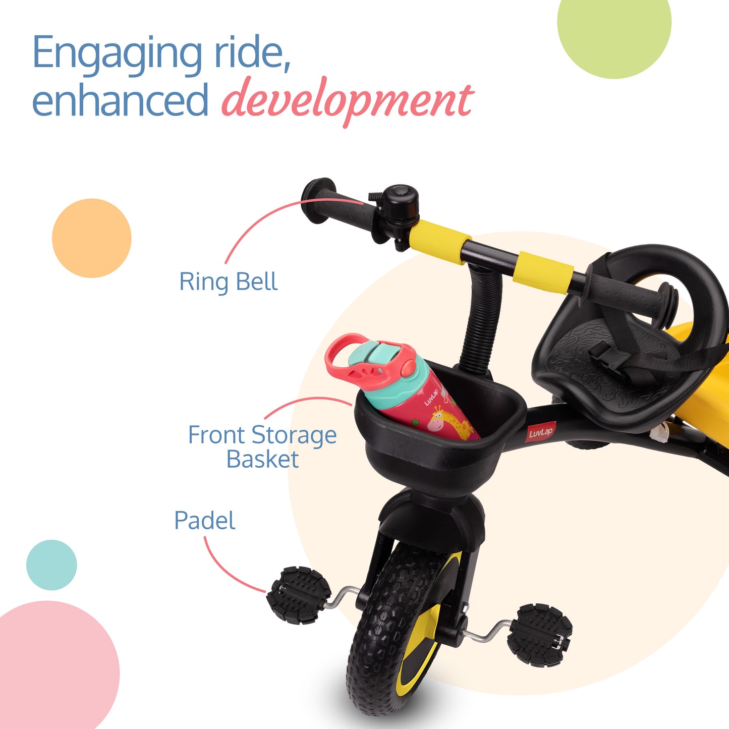 Joy Baby Cycle/Tricycle for Kids - Yellow