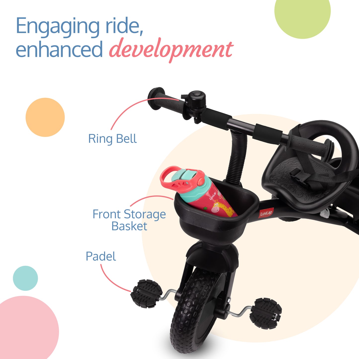 Joy Baby Cycle/Tricycle for Kids - Black