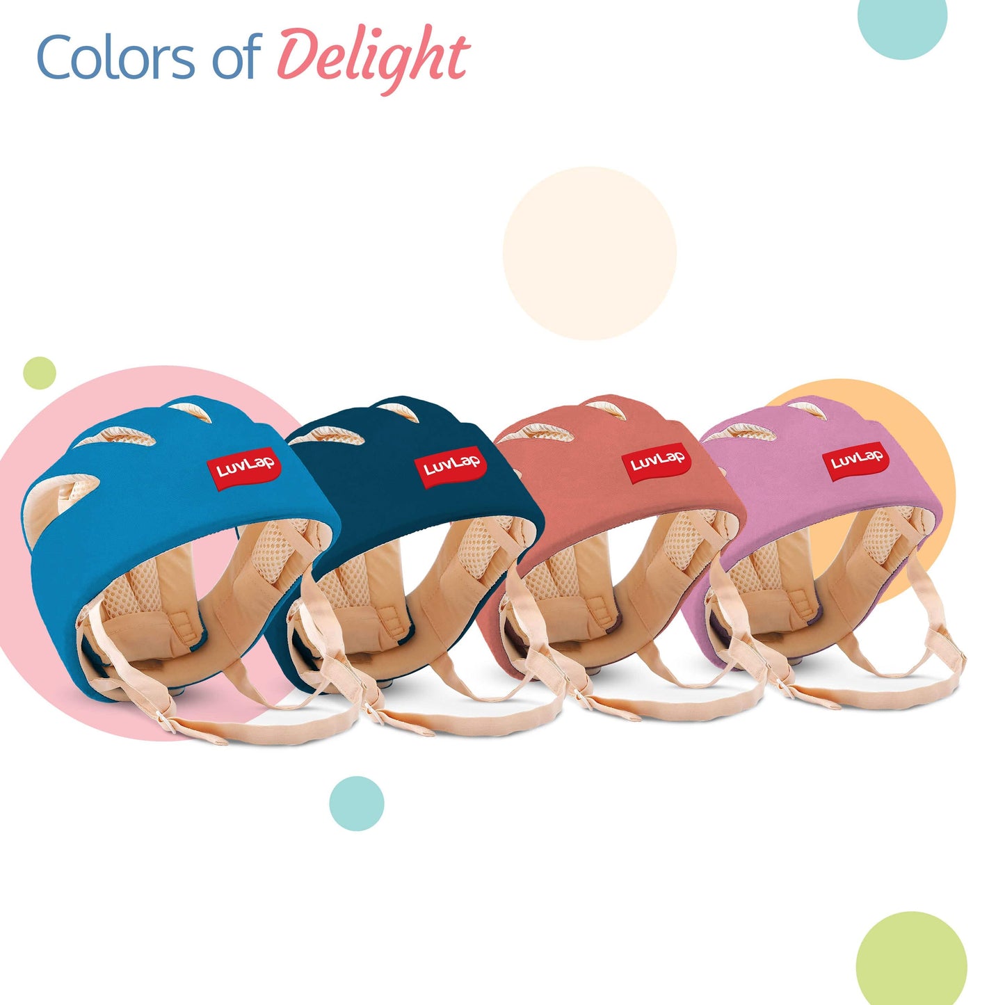 LuvLap Baby Safety Helmet - Essential Safety Gear for 6+ Months to 3 Years | Toddler Head Protector - Sky Blue