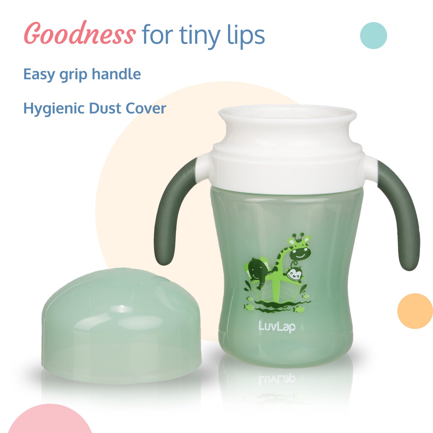360° Soft Spout Baby Trainer Sipper - 240ml - Green
