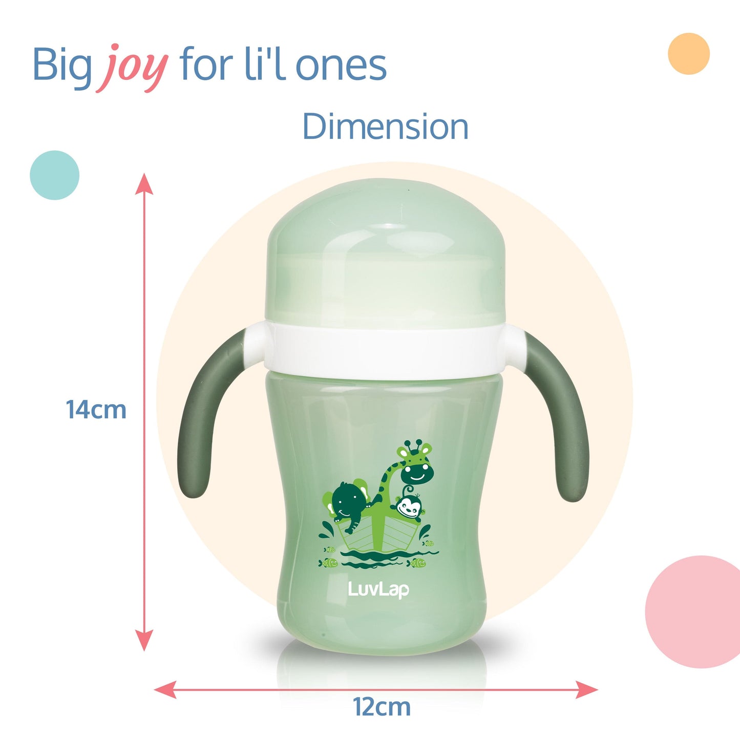 360° Soft Spout Baby Trainer Sipper - 240ml - Green