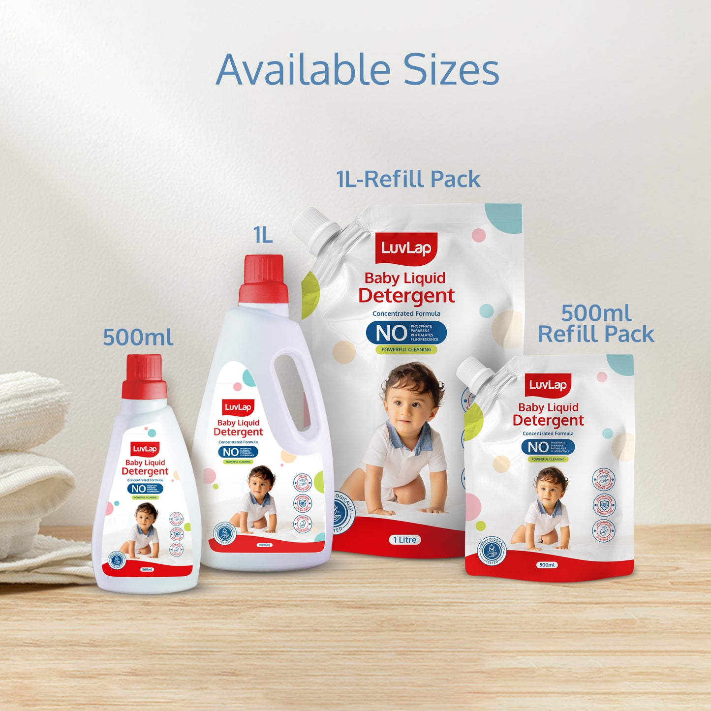 Baby Laundry Detergent Refill pack- 1000ml, pH Balanced Dermatologically tested formula, No harsh chemicals, Safe for mommy's hands & baby's skin, Anti Bacterial, Enriched in Aloe Vera