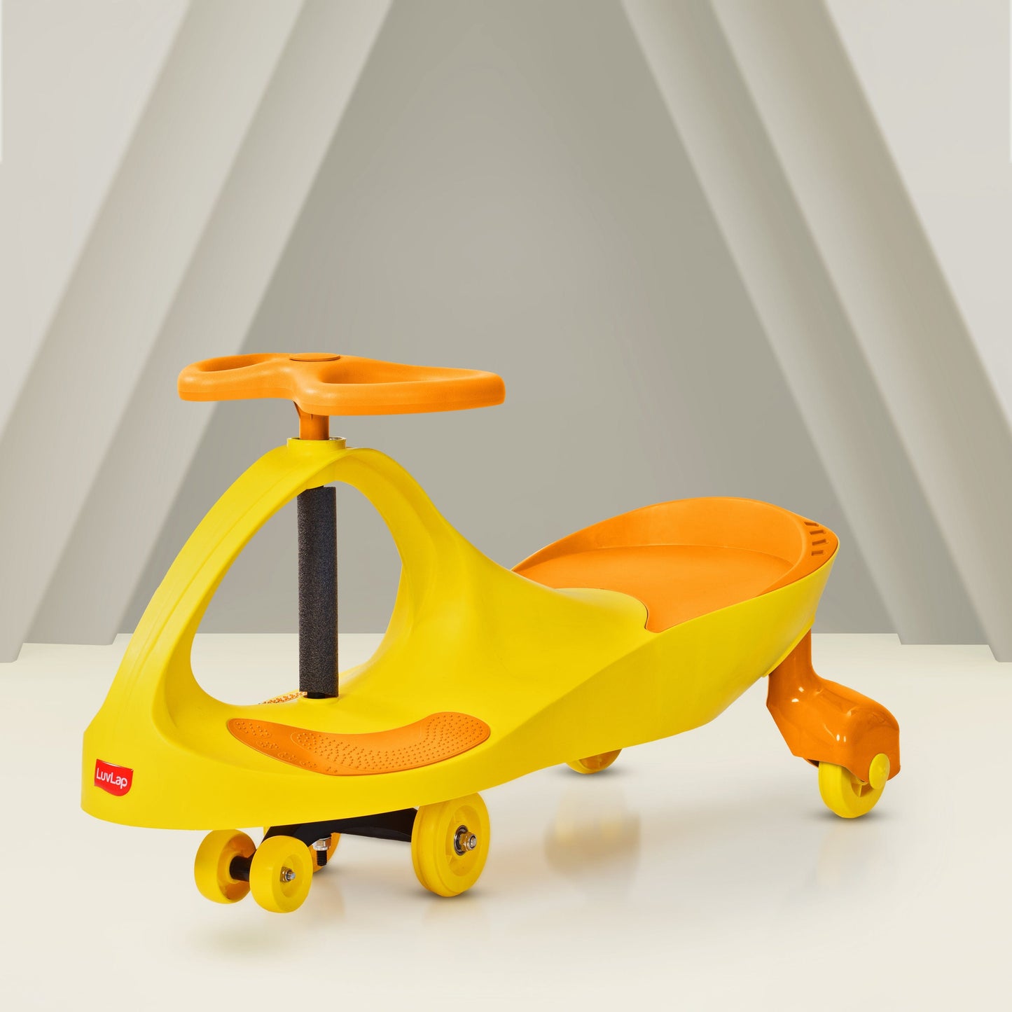 LuvLap Sunshine Swing Car for Kids, Comfortable Seats & Durable, Smooth Wheels, Baby Car, Magic Toy, Push Ride On, 3+ Years, Birthday Gift for Baby Boys & Girls, Yellow