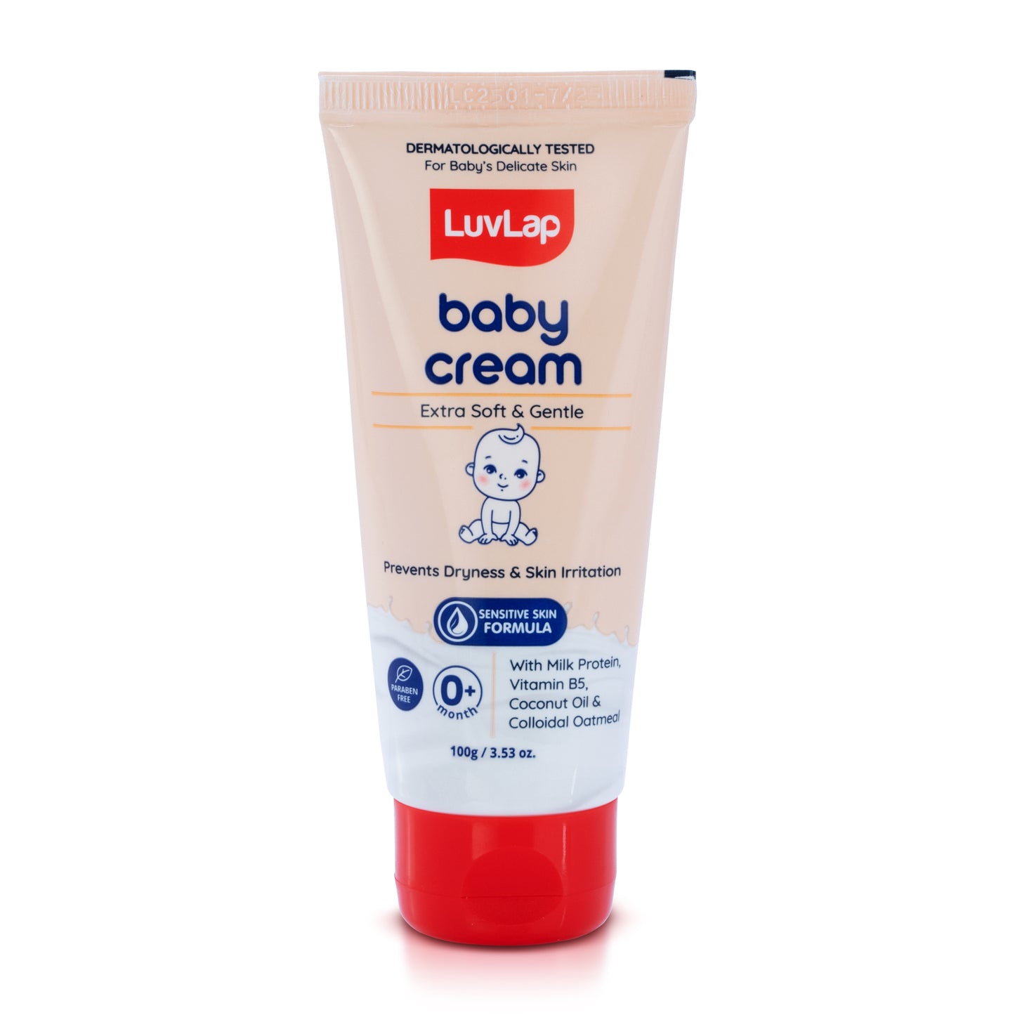 LuvLap Baby Cream -100g, Face & Body Moisturizing Cream with Shea Butter & Colloidal Oatmeal, Protection for Dry, Itchy, Sensitive Skin for Face & Body, 24-Hour Moisturization, Dermatologically Tested