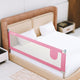 Bed Rail Guard for Baby/Kids Safety, 180cm x 72 cm, Portable & Foldable, Baby Safety Essential, Adjustable Height, fits All Bed Sizes (Pink - Without Print)