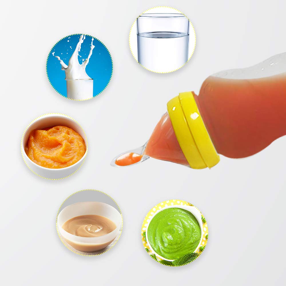 Feeding Squeezy Spoon, 180Ml, Bpa Free,Yellow