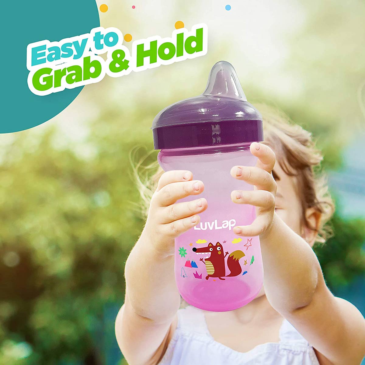 Little Fox Spout Sippy Cup, 300Ml, Purple