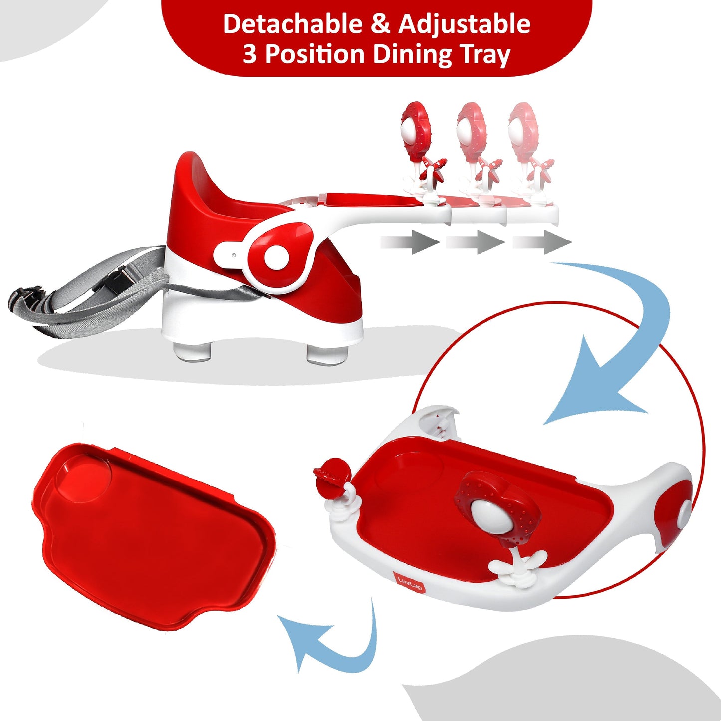 Springdale Baby Booster Seat, Red