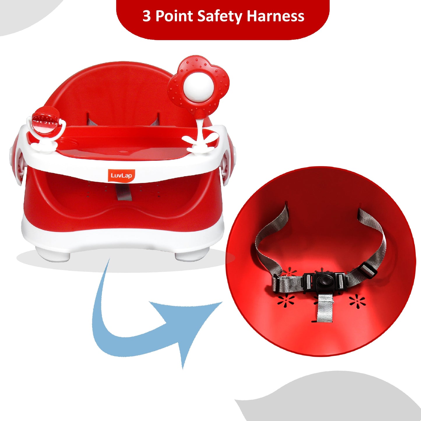 Springdale Baby Booster Seat, Red
