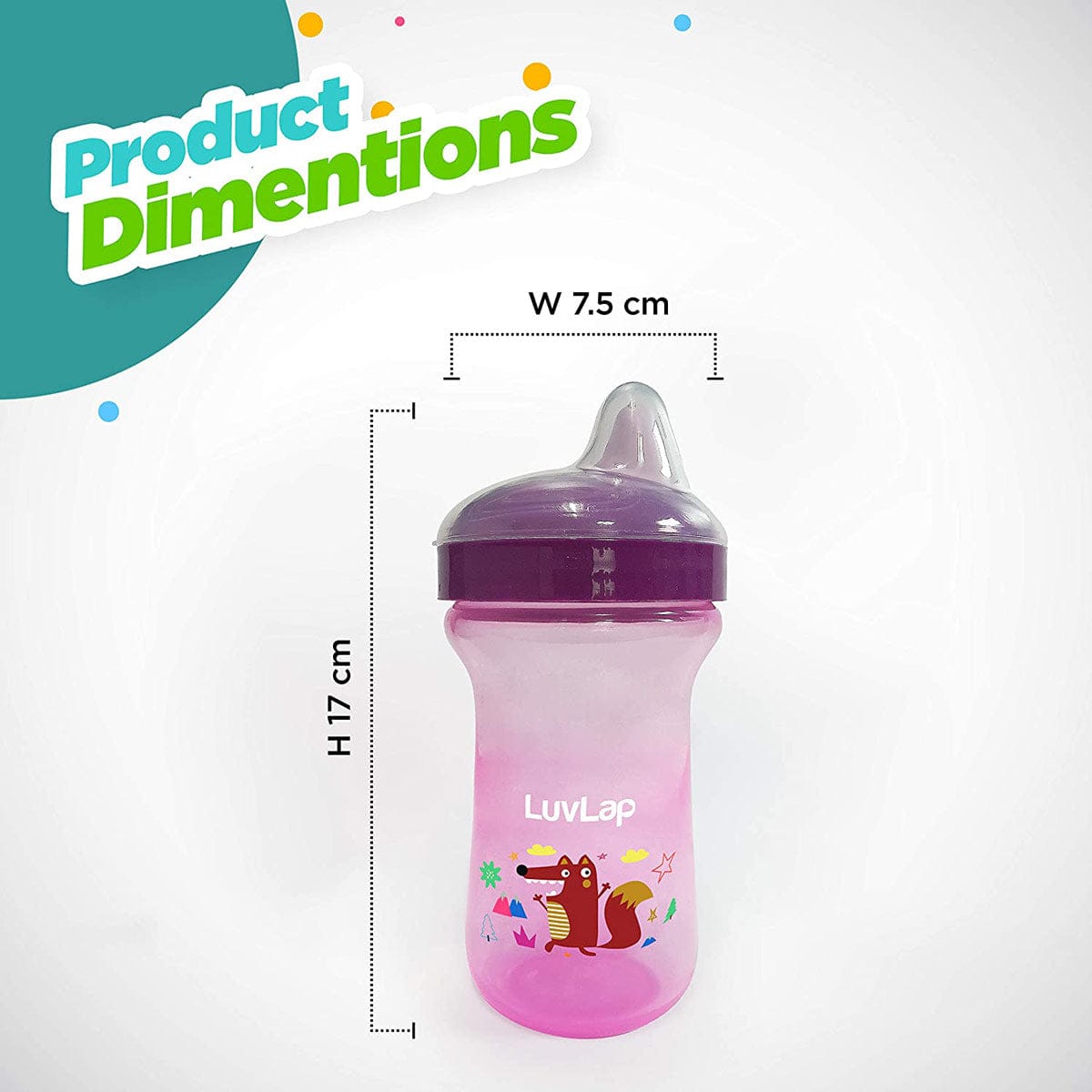 Little Fox Spout Sippy Cup, 300Ml, Purple