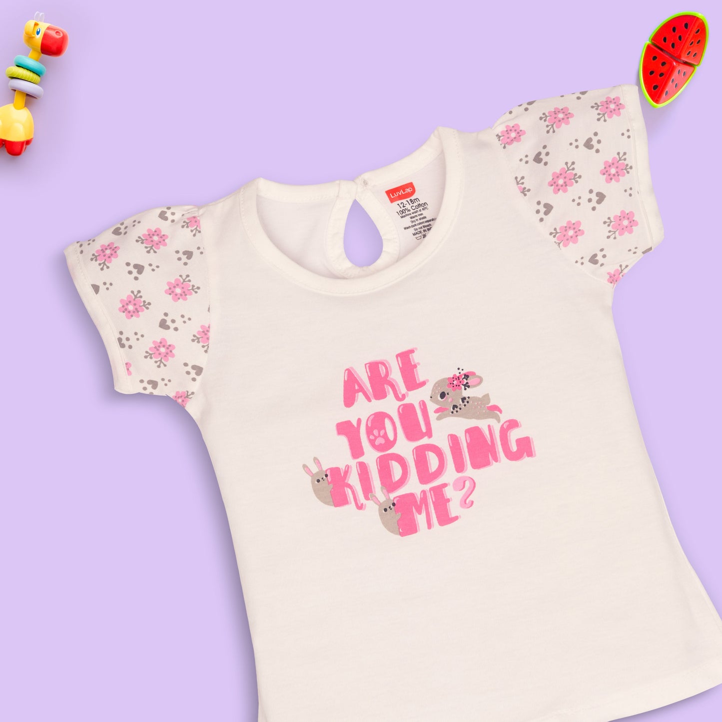Girls Cotton H/S Girls Top Co-Ord Set