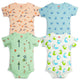 Baby Boys & Baby Girls Pack Of 4 Half Sleeve Romper/Bodysuit 100% Cotton