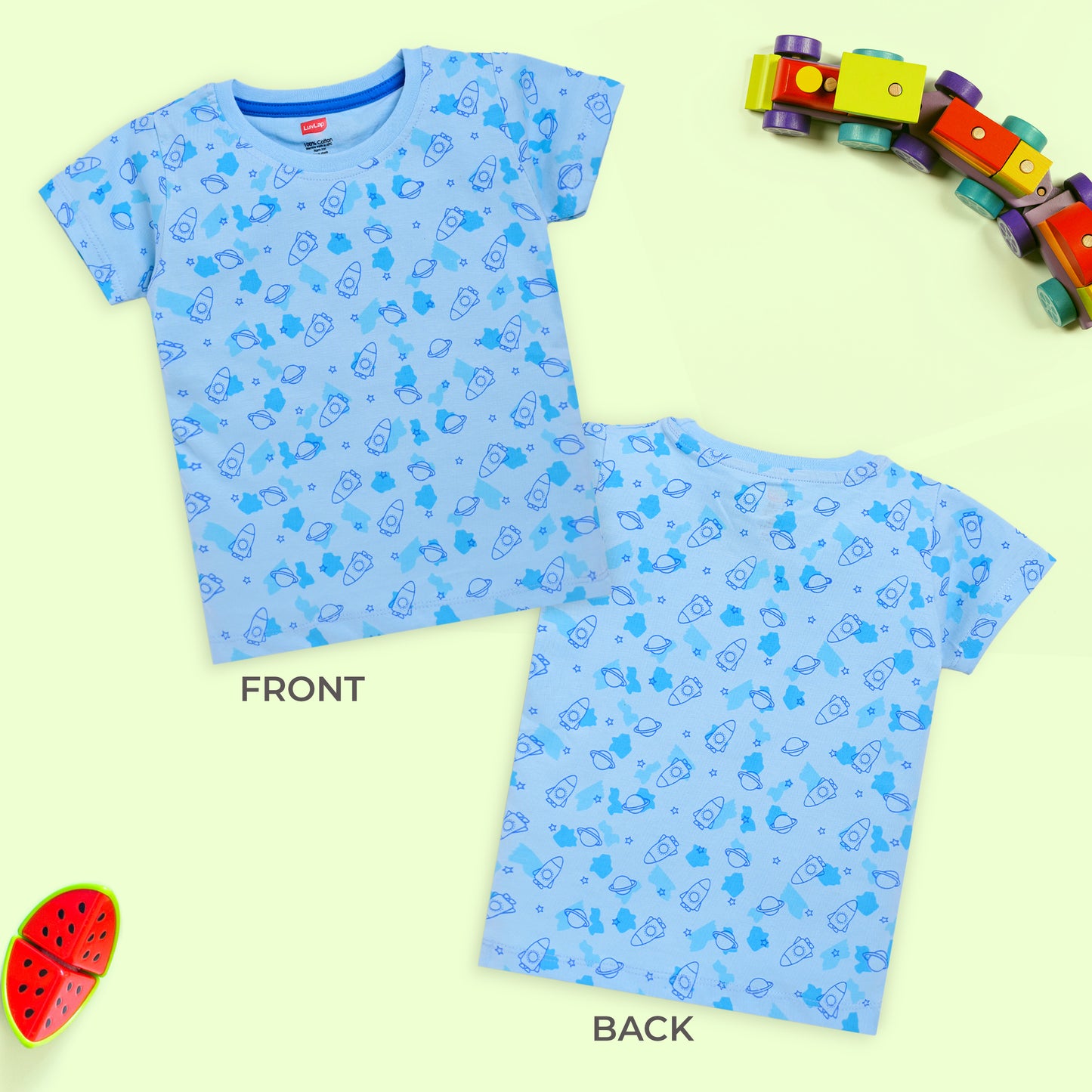 Baby Boys Pack Of 5 Half Sleeve T-Shirt 100% Cotton