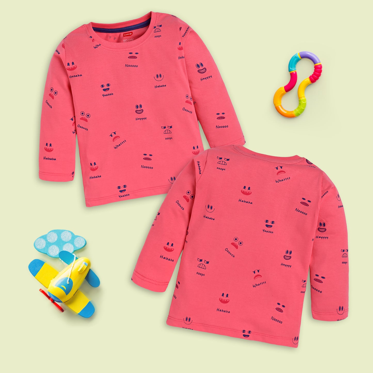 Baby Boys Pack Of 4 Full Sleeve T-Shirt 100% Cotton