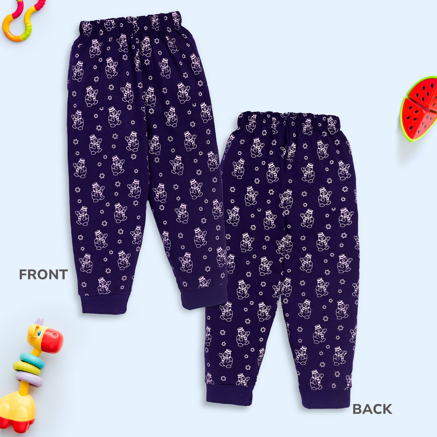 Baby Boys & Baby Girls Pack Of 3 Pyjama 100% Cotton