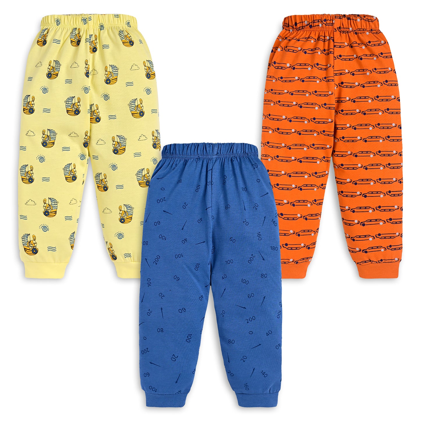 Baby Boys & Baby Girls Pack Of 3 Pyjama 100% Cotton