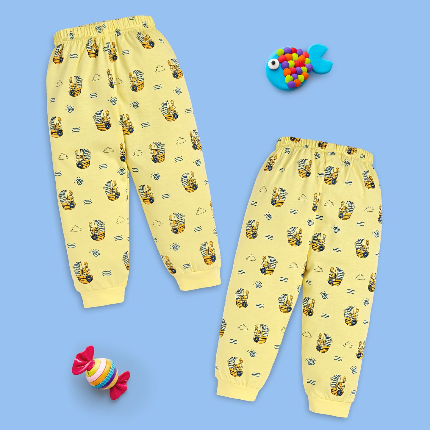 Baby Boys & Baby Girls Pack Of 3 Pyjama 100% Cotton