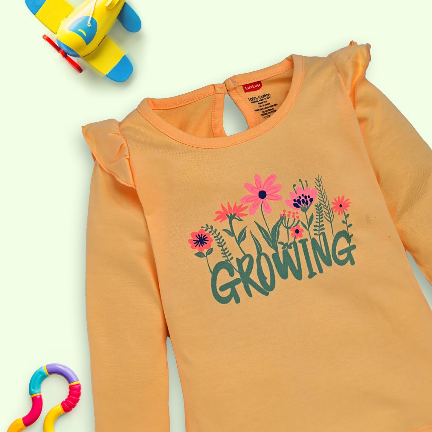 Baby Girls Pack Of 3 Full Sleeve Top & Pyjama Set 100% Cotton