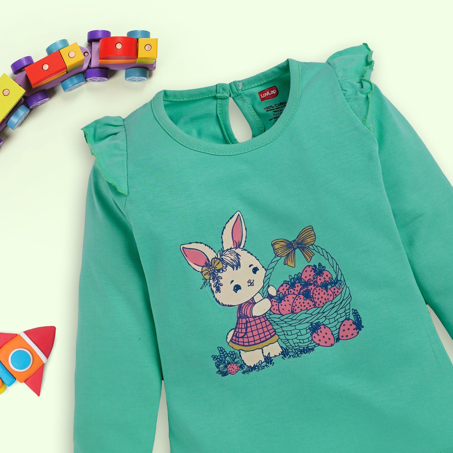Baby Girls Pack Of 3 Full Sleeve Top & Pyjama Set 100% Cotton