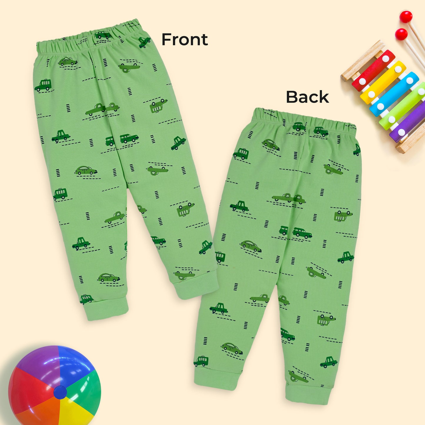 Baby Boys & Baby Girls Pack Of 3 Pyjama 100% Cotton