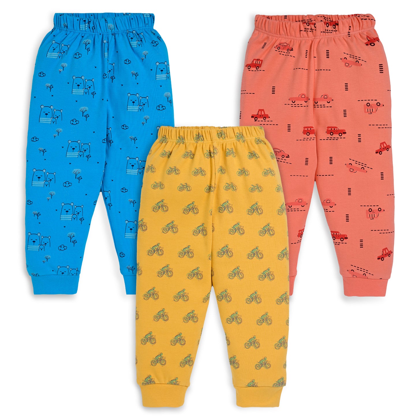 Baby Boys & Baby Girls Pack Of 3 Pyjama 100% Cotton