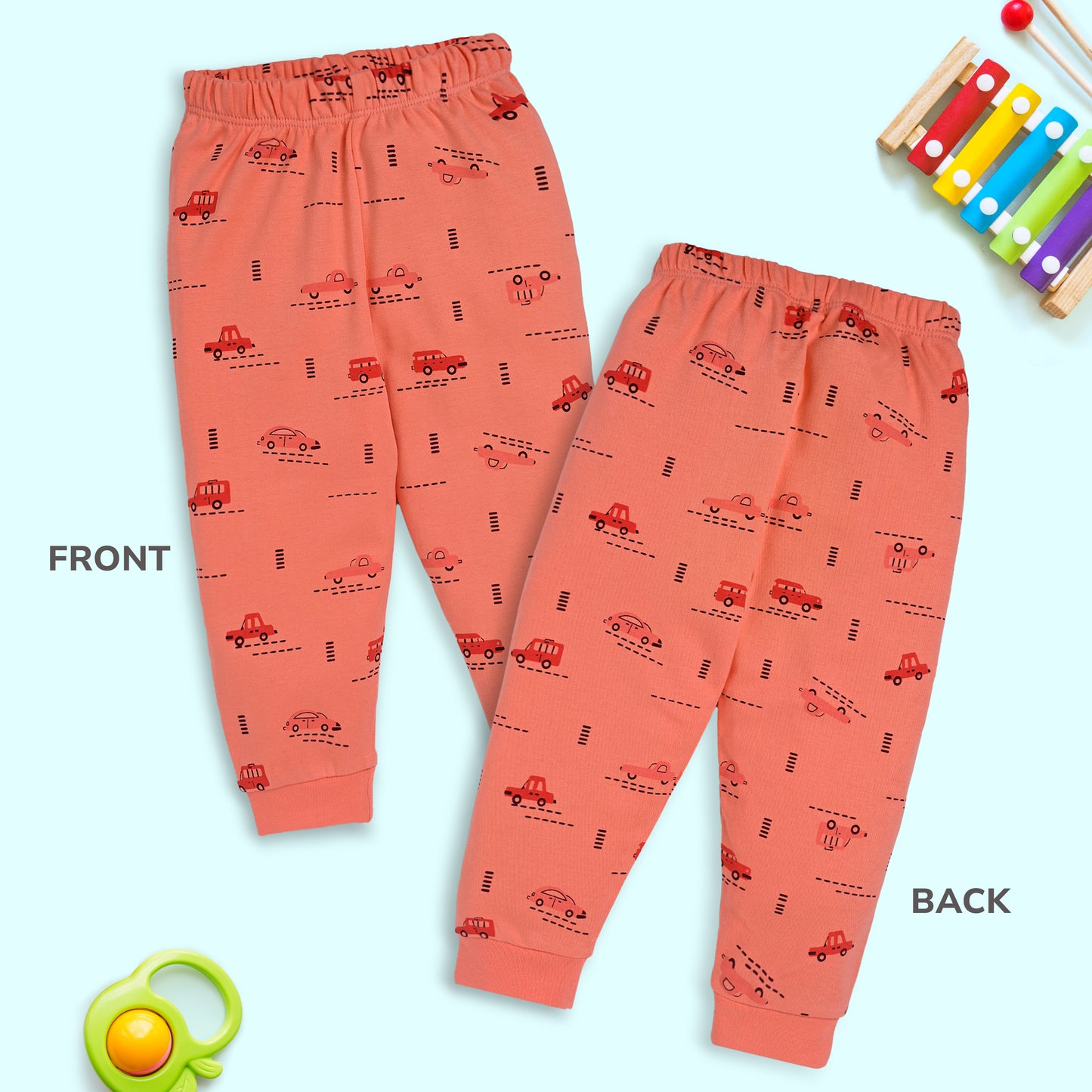 Baby Boys & Baby Girls Pack Of 3 Pyjama 100% Cotton
