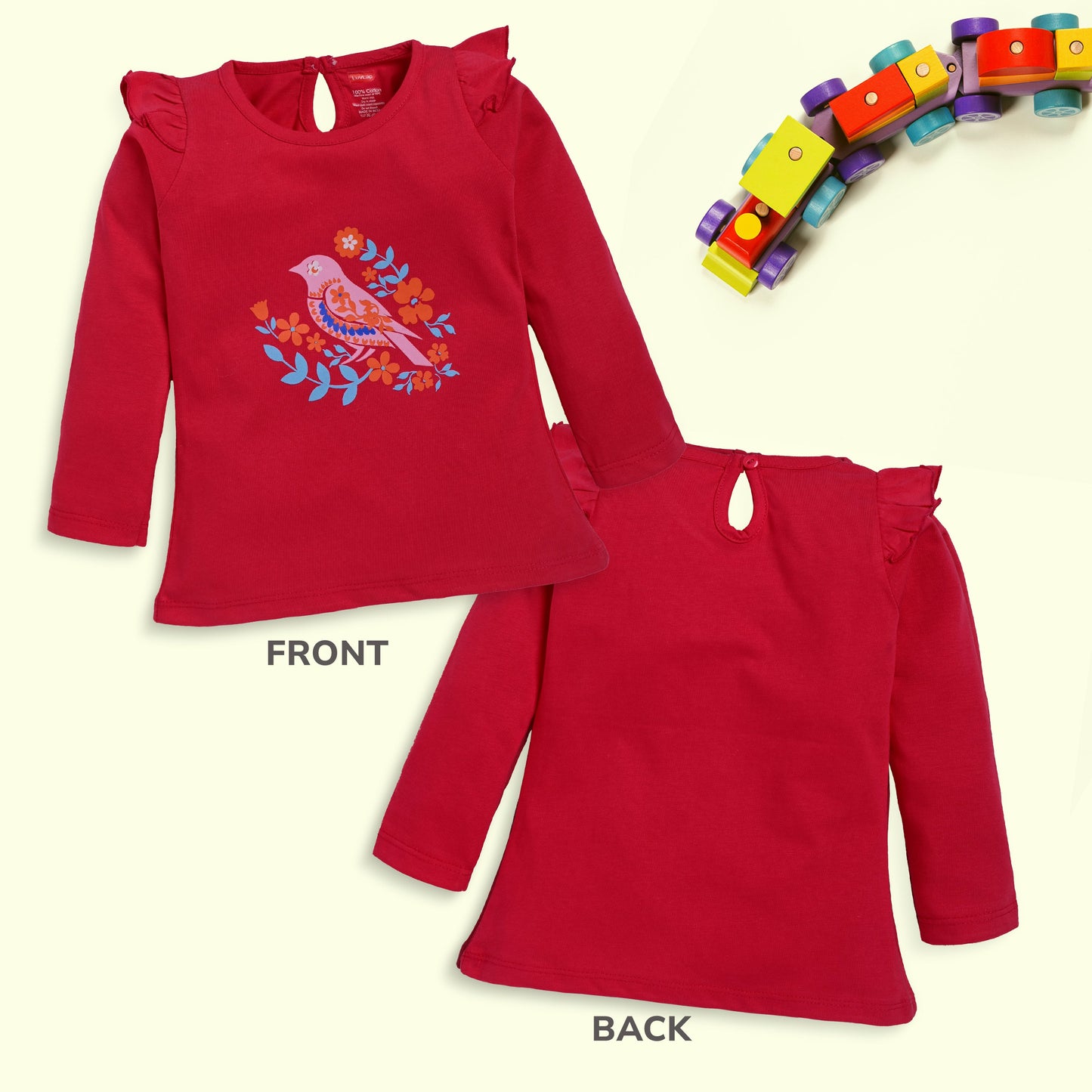 Baby Girls Pack Of 4 Full Sleeve Top 100% Cotton