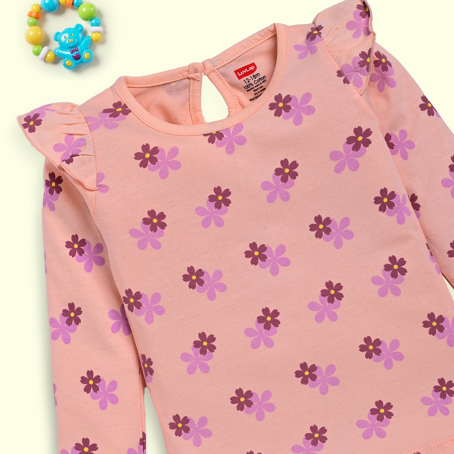 Baby Girls Pack Of 4 Full Sleeve Top 100% Cotton