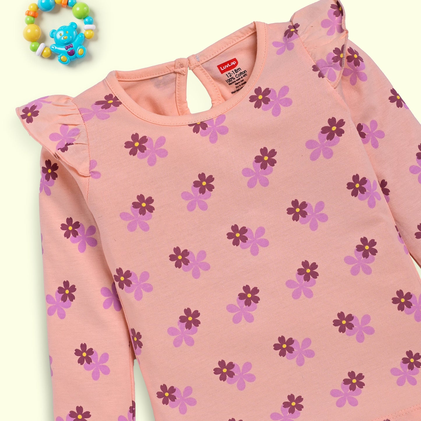 Baby Girls Pack Of 4 Full Sleeve Top 100% Cotton