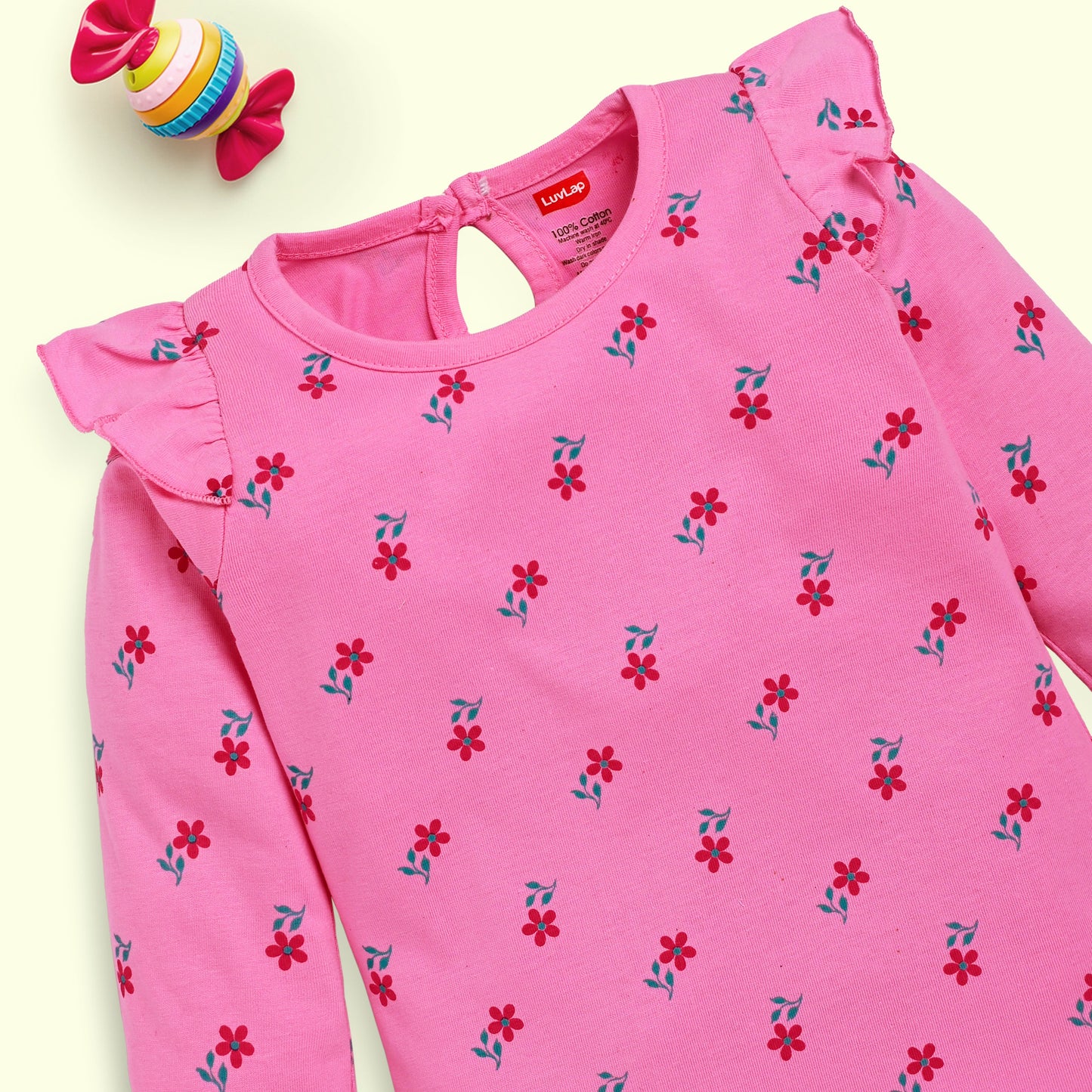 Baby Girls Pack Of 4 Full Sleeve Top 100% Cotton