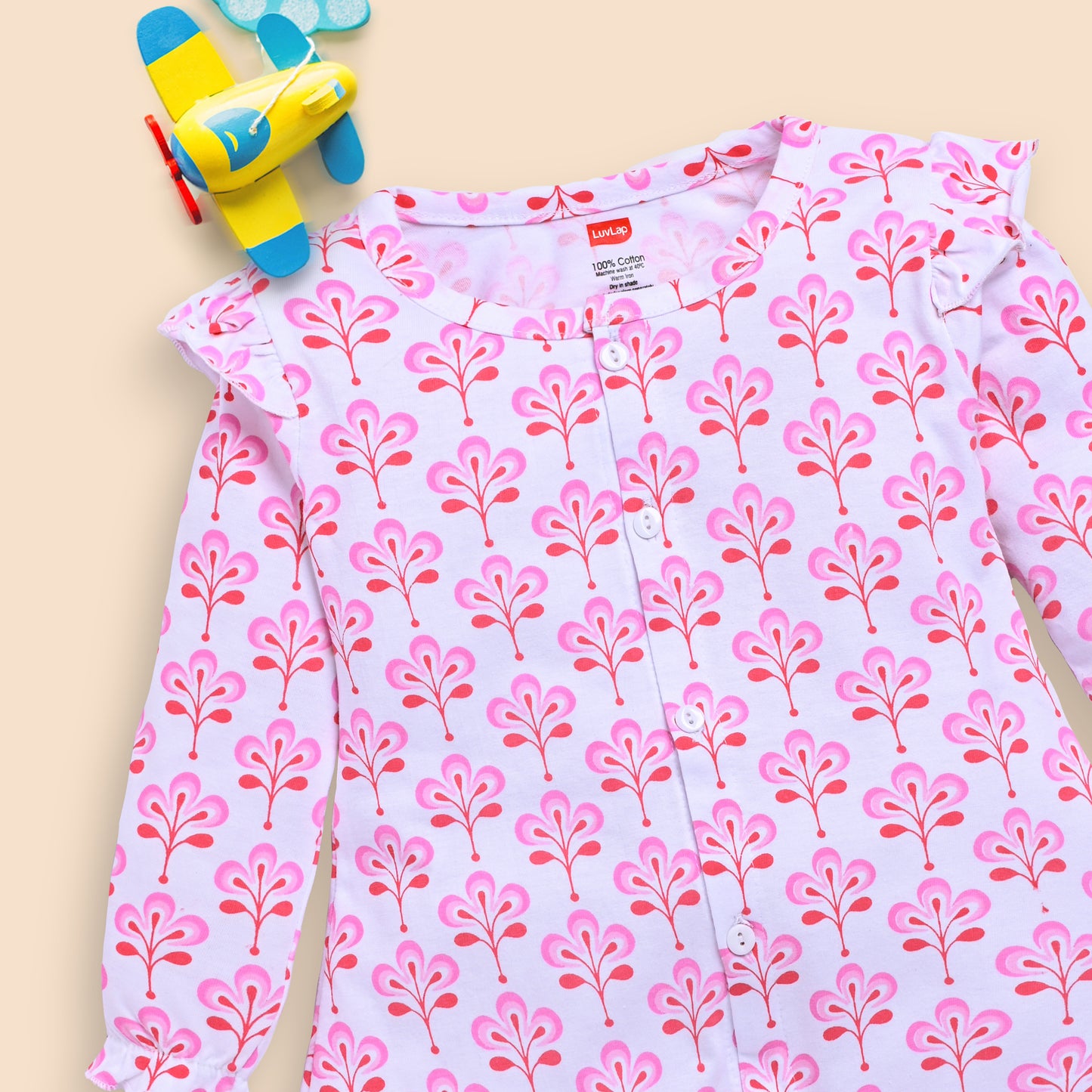 Baby Girls Pack Of 3 Full Sleeve Frock 100% Cotton
