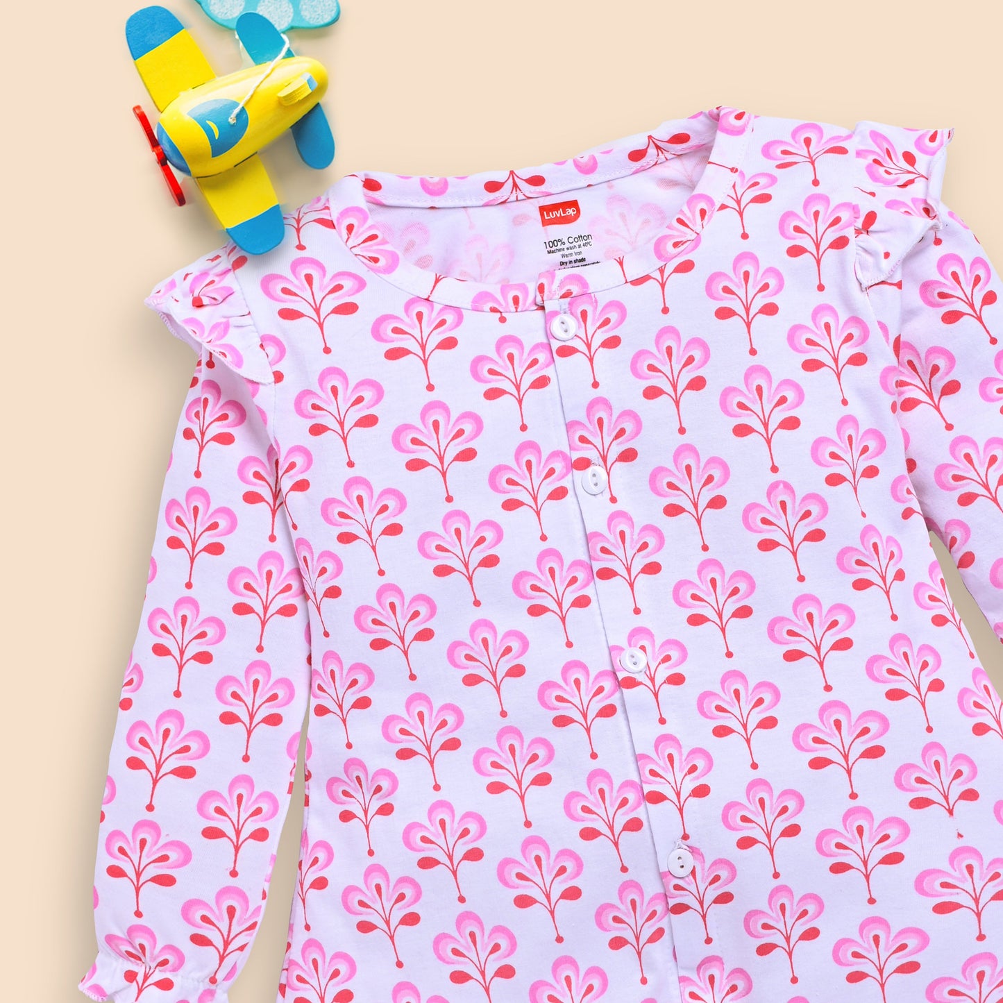 Baby Girls Pack Of 3 Full Sleeve Frock 100% Cotton
