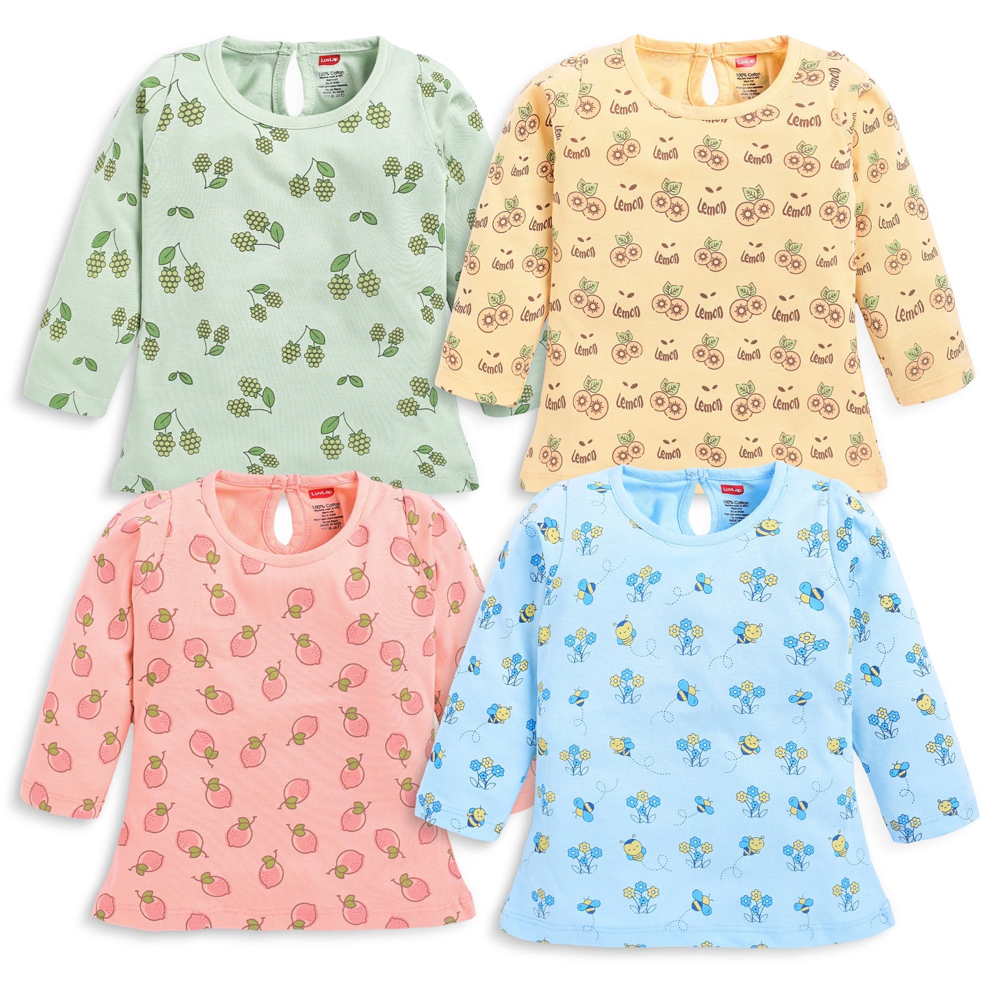 Cartoon Regular Fit F/S Girls Top