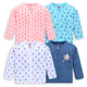 Baby Boys & Baby Girls Pack Of 4 Full Sleeve Jhabla, 100% Cotton