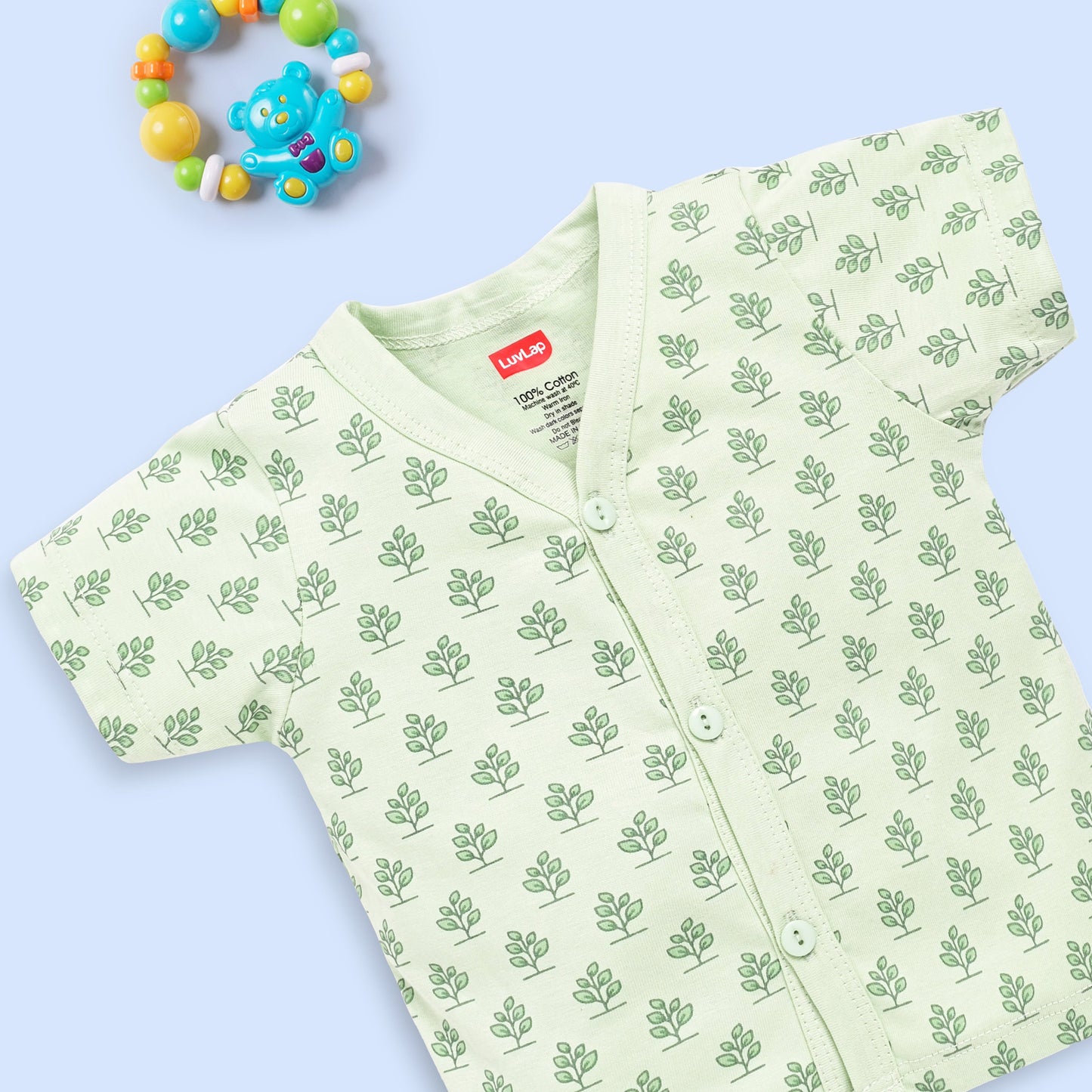 Baby Boys & Baby Girls Pack Of 3 Half Sleeve Jhabla & Shorts Set 100% Cotton